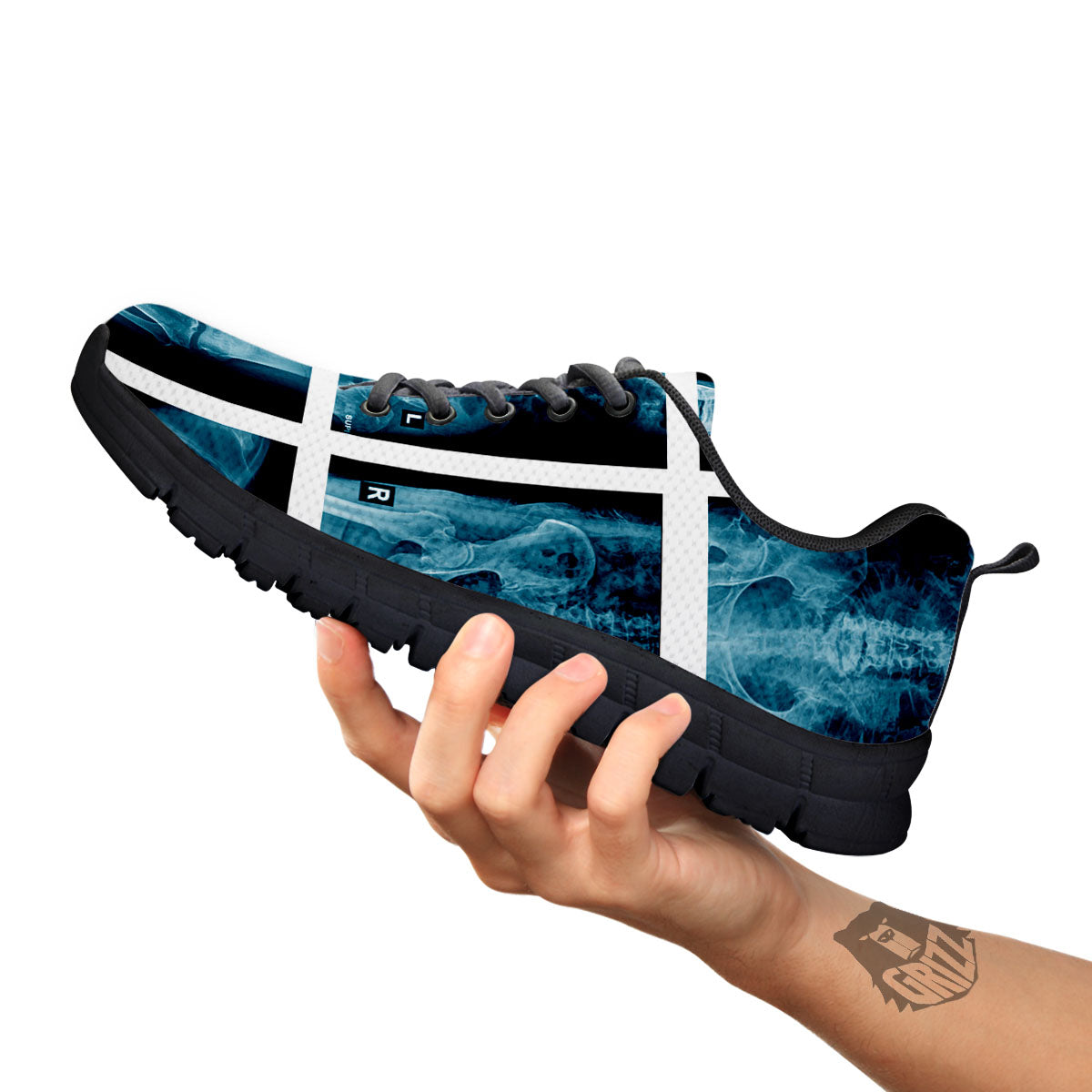 Radiology X-Ray Film Print Black Sneaker-grizzshop