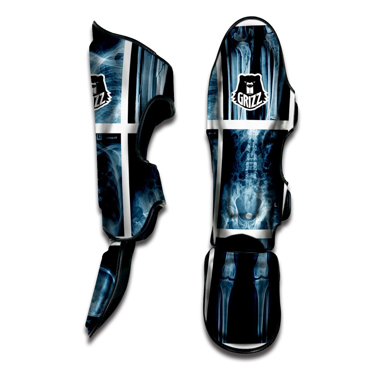 Radiology X-Ray Film Print Muay Thai Shin Guards-grizzshop