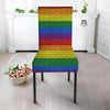 Rainbow Brick Wall LGBT Pride Print Dining Chair Slipcover-grizzshop