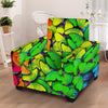 Rainbow Butterfly Print Armchair Cover-grizzshop