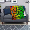 Rainbow Butterfly Print Blanket-grizzshop