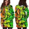 Rainbow Butterfly Print Hoodie Dress-grizzshop