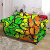 Rainbow Butterfly Print Loveseat Cover-grizzshop