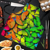 Rainbow Butterfly Print Men's Apron-grizzshop