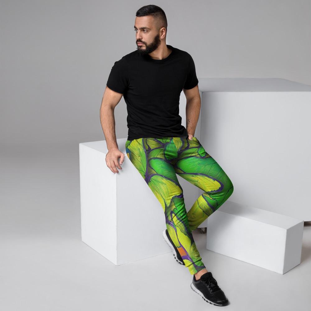 Rainbow Butterfly Print Men's Joggers-grizzshop