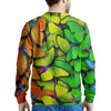 Rainbow Butterfly Print Men's Sweatshirt-grizzshop