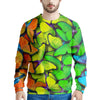 Rainbow Butterfly Print Men's Sweatshirt-grizzshop