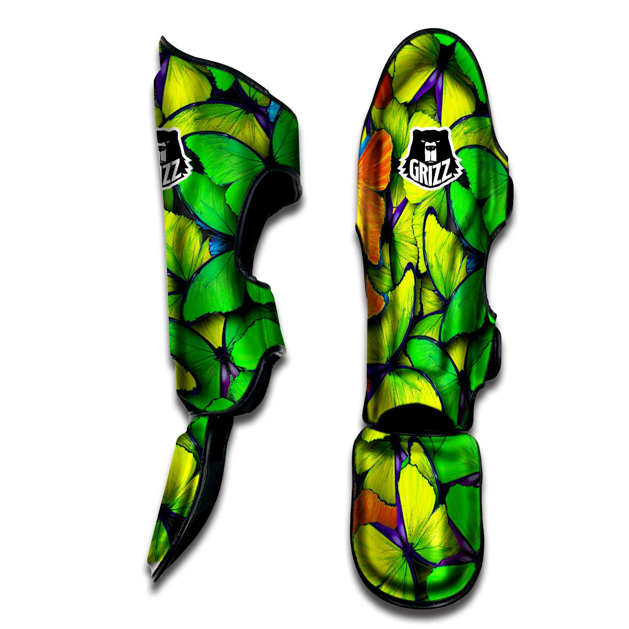 Rainbow Butterfly Print Muay Thai Shin Guard-grizzshop