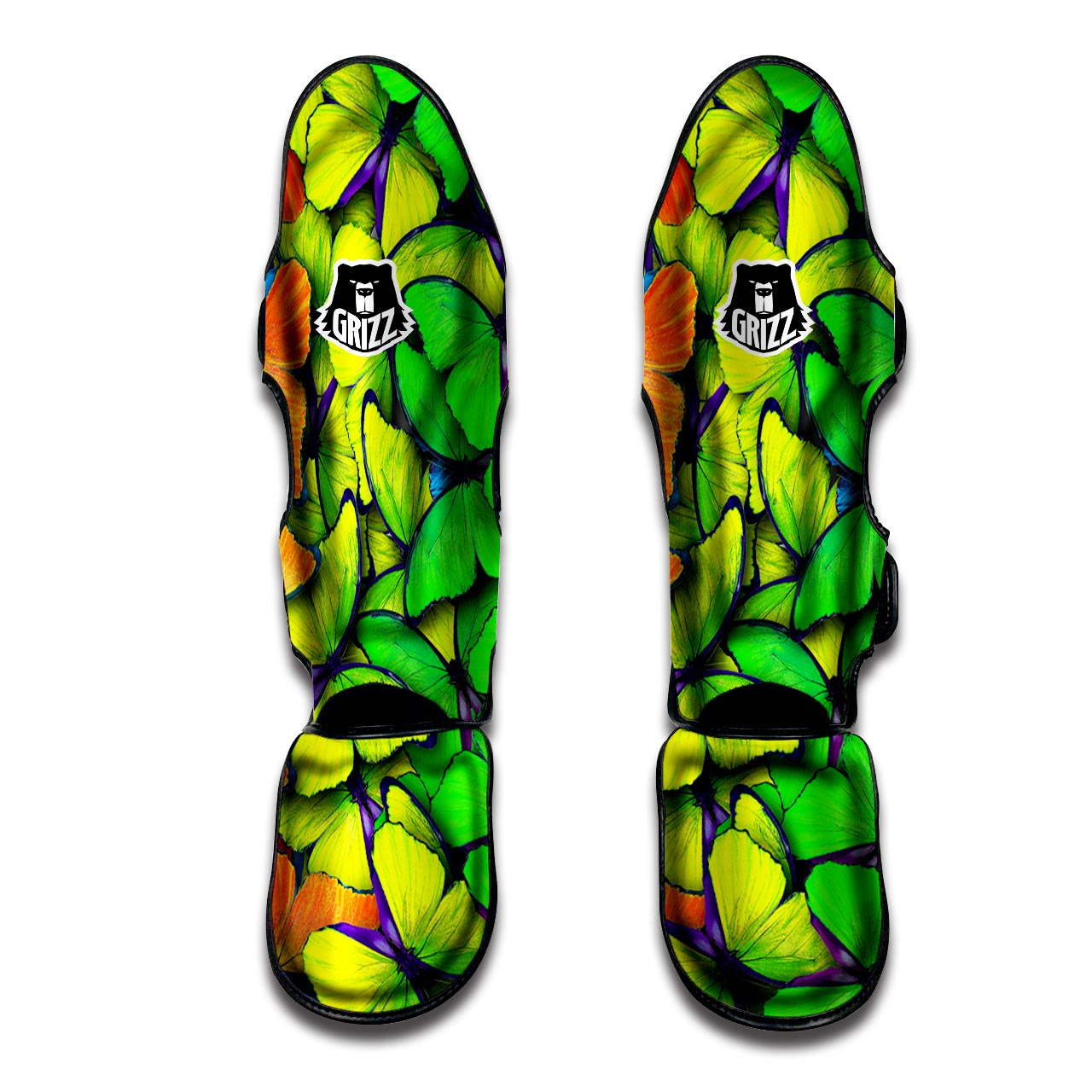 Rainbow Butterfly Print Muay Thai Shin Guard-grizzshop