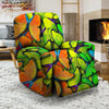 Rainbow Butterfly Print Recliner Cover-grizzshop