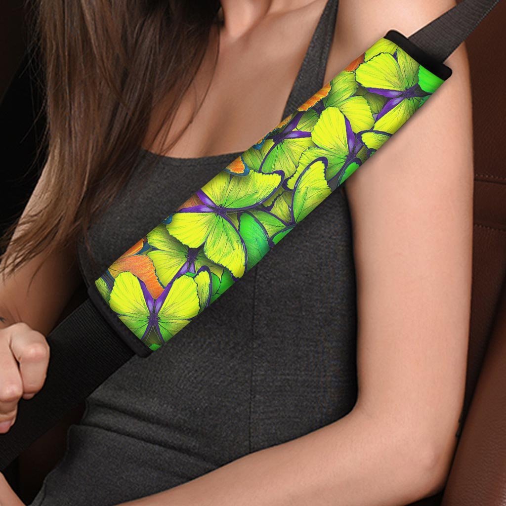 Rainbow Butterfly Print Seat Belt Cover-grizzshop