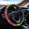 Rainbow Butterfly Print Steering Wheel Cover-grizzshop