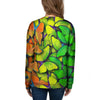 Rainbow Butterfly Print Women's Sweatshirt-grizzshop