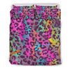Rainbow Cheetah Leopard Pattern Print Duvet Cover Bedding Set-grizzshop