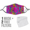 Rainbow Cheetah Leopard Pattern Print Face Mask-grizzshop