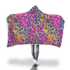 Rainbow Cheetah Leopard Pattern Print Hooded Blanket-grizzshop