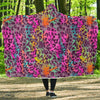 Rainbow Cheetah Leopard Pattern Print Hooded Blanket-grizzshop