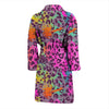 Rainbow Cheetah Leopard Pattern Print Men Long Robe-grizzshop