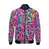 Rainbow Cheetah Leopard Pattern Print Men's Bomber Jacket-grizzshop