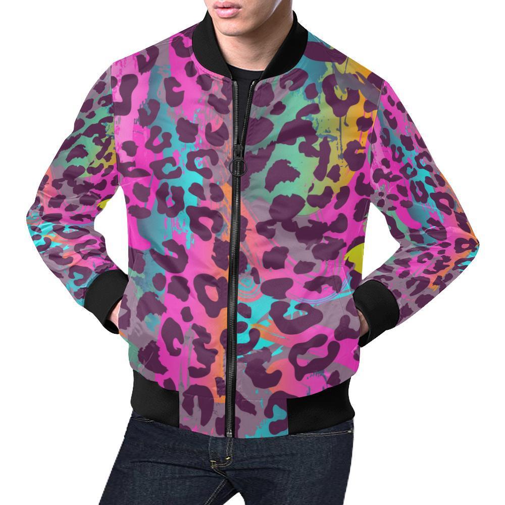 Men's Fashion Leopard Print Zebra Print Faux Fur Jacket Plush Shawl Collar  Trench Coat Party Show Mid Length Long Sleeve Top - Walmart.com