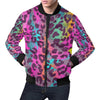 Rainbow Cheetah Leopard Pattern Print Men's Bomber Jacket-grizzshop