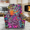 Rainbow Cheetah Leopard Pattern Print Recliner Cover-grizzshop