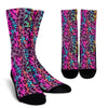 Rainbow Cheetah Leopard Pattern Print Unisex Crew Socks-grizzshop