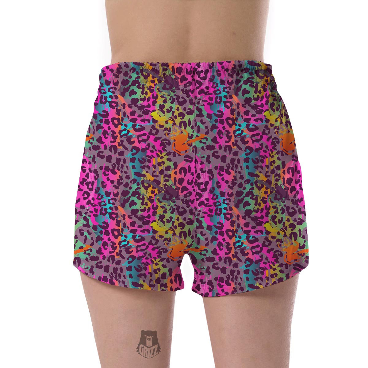 Rainbow Cheetah Leopard Pattern Print Women's Shorts-grizzshop