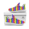 Rainbow Chevron LGBT Pride Print Pattern White Athletic Shoes-grizzshop