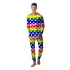 Rainbow Color LGBT Polka Dot Print Pattern Men's Pajamas-grizzshop
