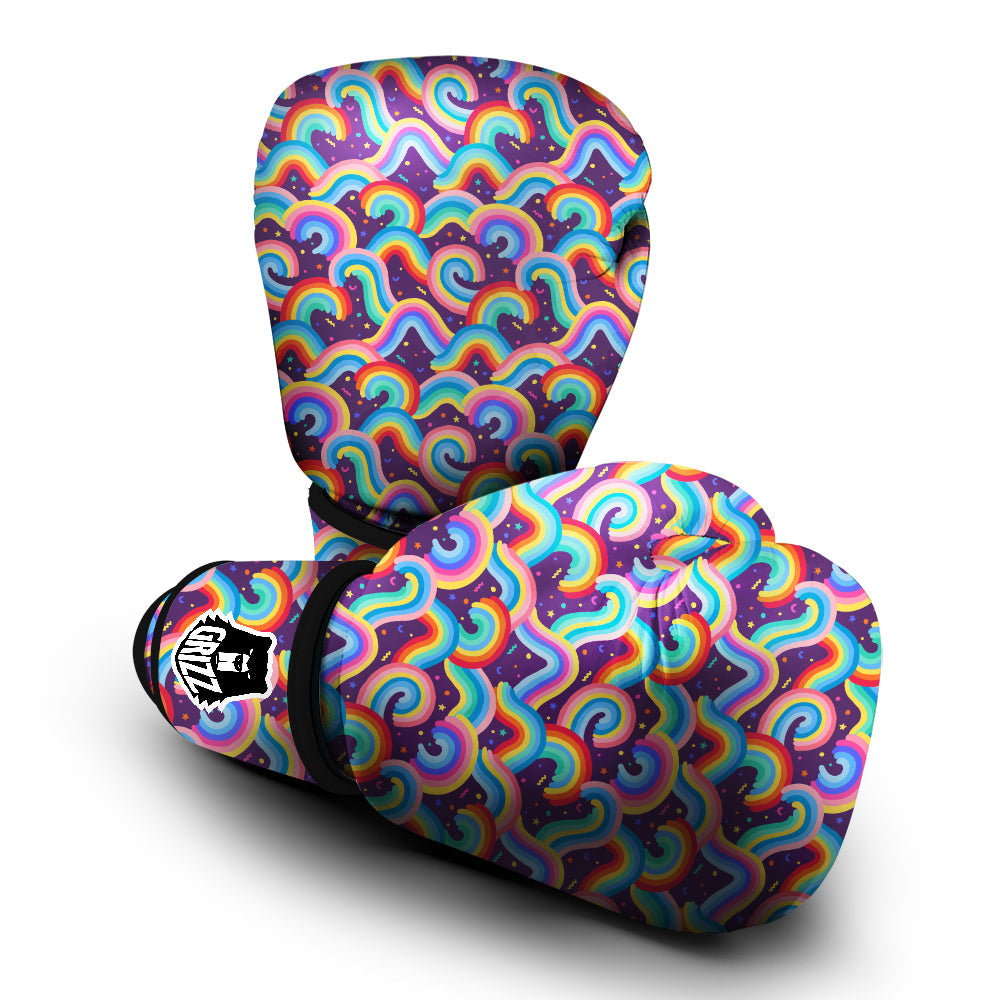 Rainbow Colorful Cute Print Pattern Boxing Gloves-grizzshop