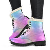 Rainbow Colorful Pattern Print Comfy Winter Boots-grizzshop
