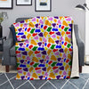 Rainbow Cow Print Pattern Blanket-grizzshop