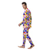 Rainbow Cow Print Pattern Men's Pajamas-grizzshop