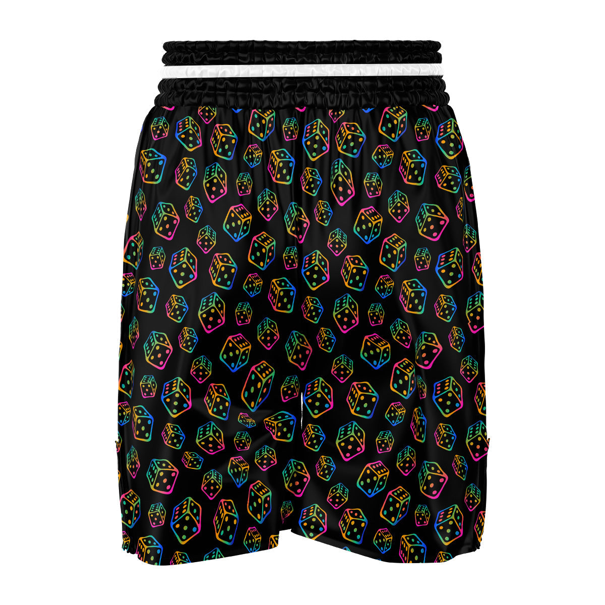 Rainbow Dice Print Pattern Boxing Shorts-grizzshop