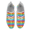 Rainbow Eyes LGBT Pride Print Pattern White Athletic Shoes-grizzshop