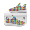 Rainbow Eyes LGBT Pride Print Pattern White Athletic Shoes-grizzshop