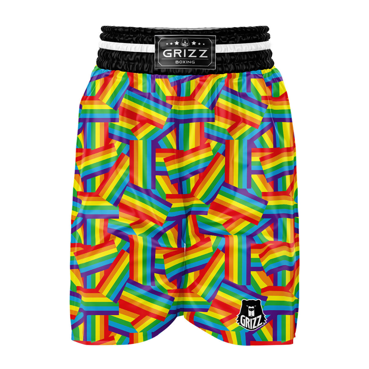 Rainbow Flag LGBT Pride Pattern Boxing Shorts-grizzshop