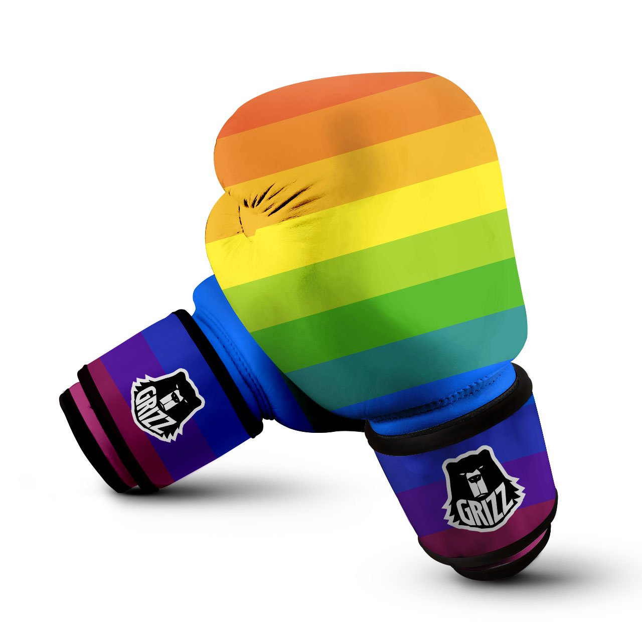 Rainbow Flag LGBT Pride Print Boxing Gloves-grizzshop