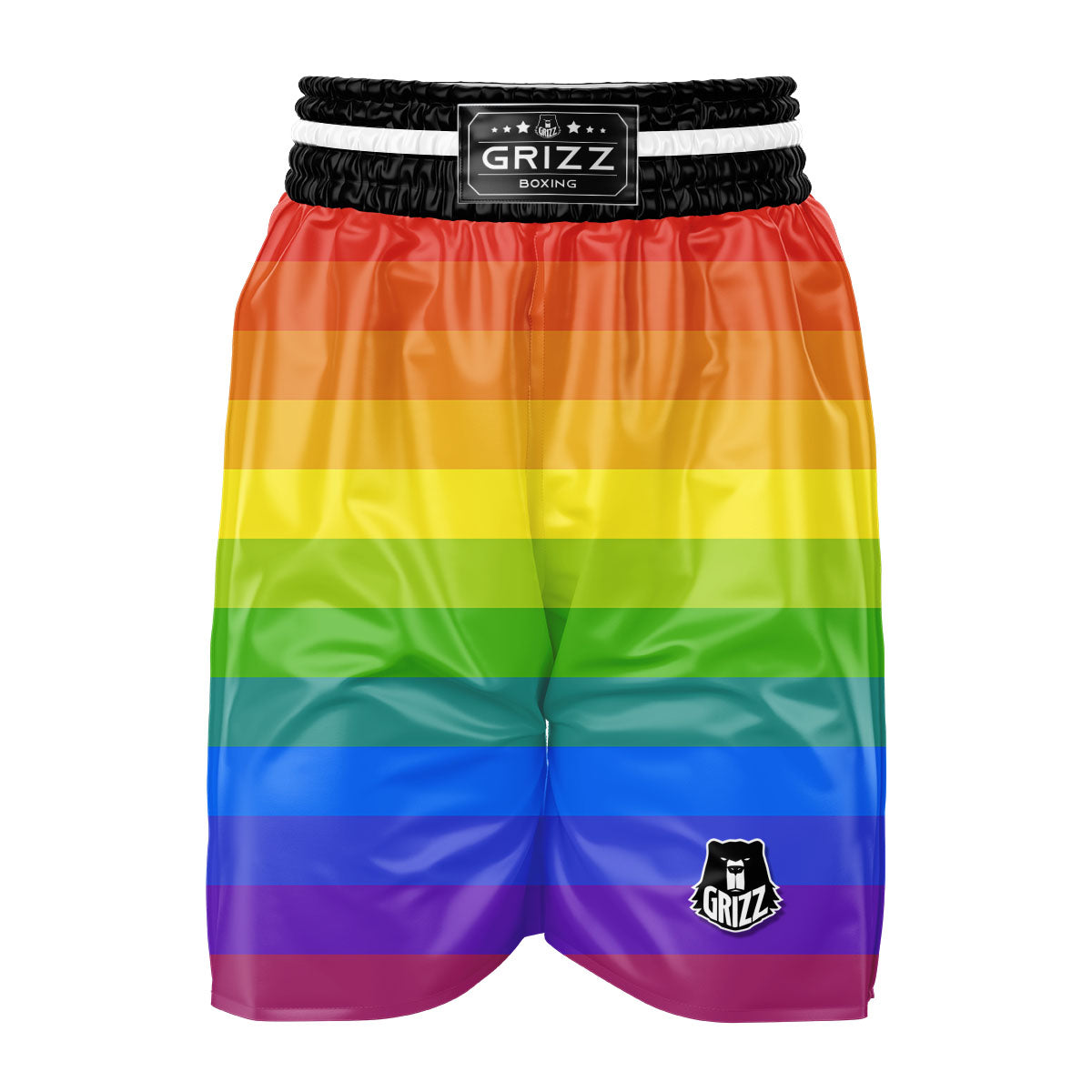 Rainbow Flag LGBT Pride Print Boxing Shorts-grizzshop