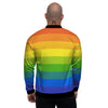 Rainbow Flag LGBT Pride Print Men's Bomber Jacket-grizzshop