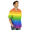 Rainbow Flag LGBT Pride Print Men's Hawaiian Shirt-grizzshop