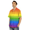 Rainbow Flag LGBT Pride Print Men's Hawaiian Shirt-grizzshop