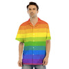 Rainbow Flag LGBT Pride Print Men's Hawaiian Shirt-grizzshop