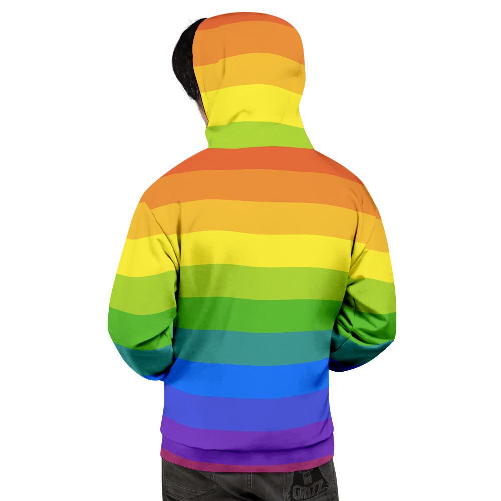 Rainbow Flag LGBT Pride Print Men's Hoodie-grizzshop