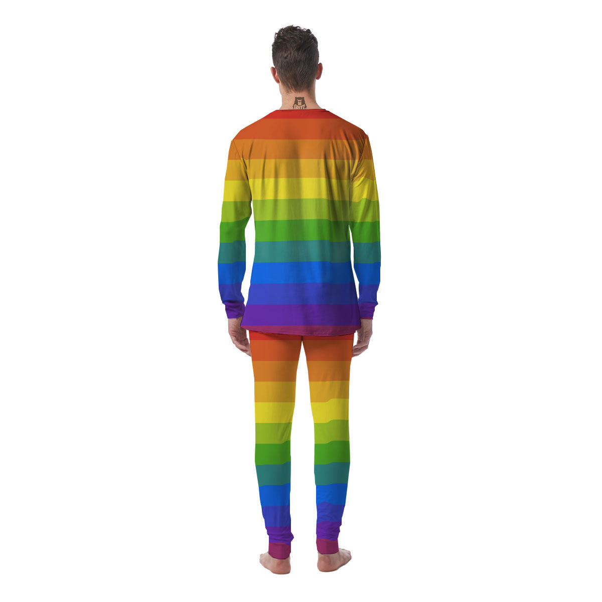 Rainbow Flag LGBT Pride Print Men's Pajamas-grizzshop