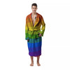 Rainbow Flag LGBT Pride Print Men's Robe-grizzshop
