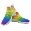 Rainbow Flag LGBT Pride Print White Athletic Shoes-grizzshop