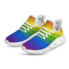 Rainbow Flag LGBT Pride Print White Running Shoes-grizzshop