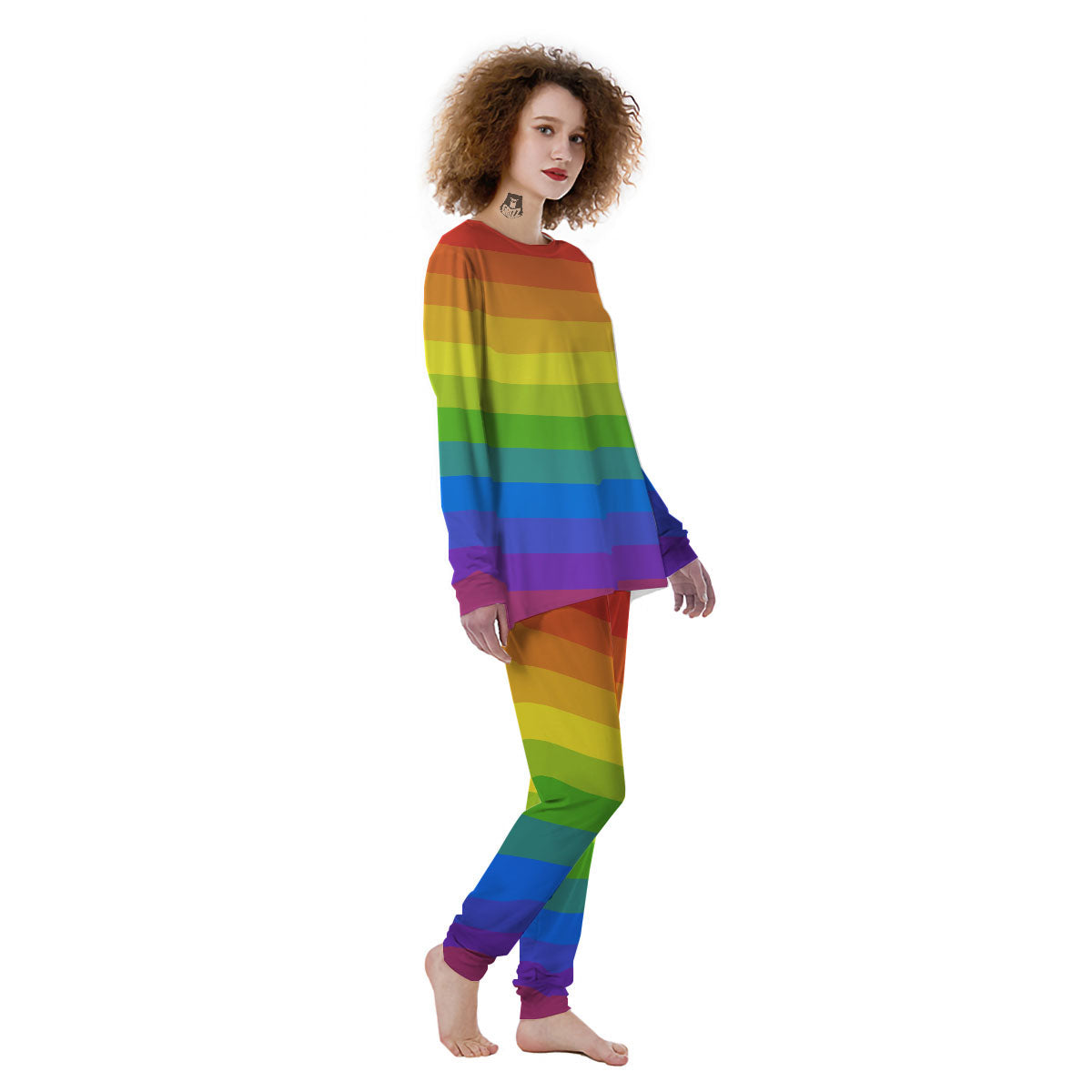 Rainbow Flag LGBT Pride Print Women's Pajamas-grizzshop
